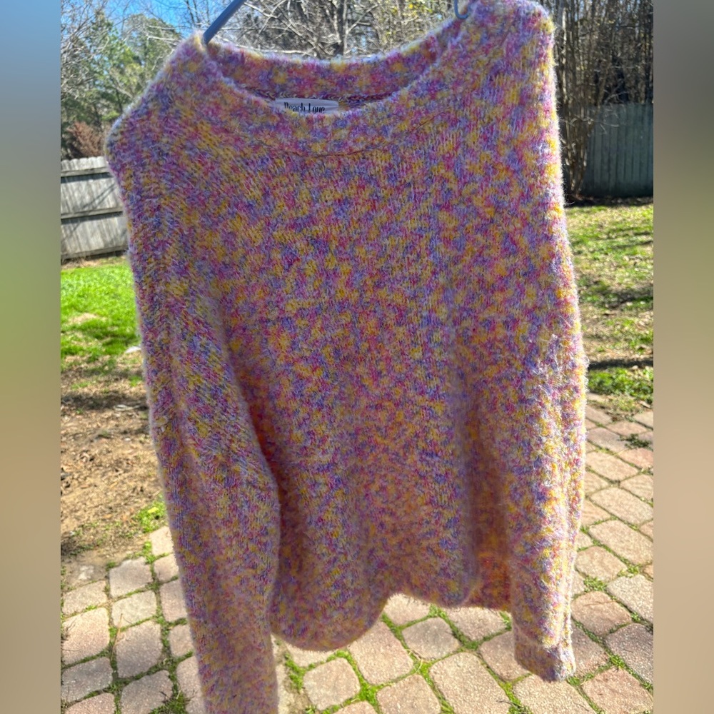 Peach Love California Colorful Sweater